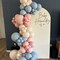 Dusty Blue and Pink Balloons, 50pcs Retro Pink and Blue Balloons, Rose Gold Balloon Metallic Light Balloon for Girl Boy Boho Baby Shower Wedding Gender Reveal Decorations